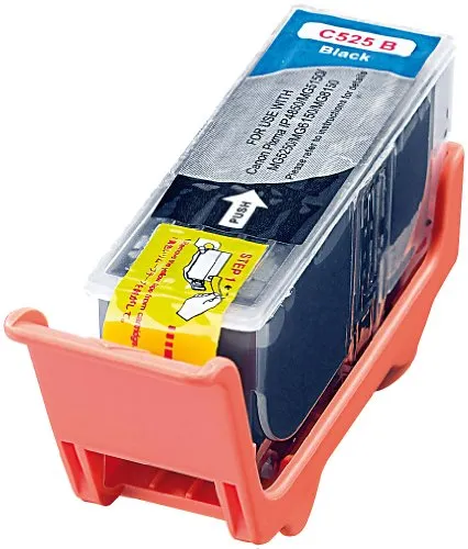 iColor Pixma mg 5350, Canon: Patrone für Canon (ersetzt PGI-525BK), Black mit CHIP (Pixma mg 6250, Tintenpatronen für Drucker, kompatible)