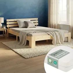 Homestyle4u Doppelbett 120x200 cm mit Matratze und Lattenrost - Massives Kiefernholz-Bettgestell 120x200 cm, inklusive komfortabler Matratze und Lattenrost. Ideal für Schlafzimmer, Jugendzimmer oder Gästezimmer – zeitloses Design und hohe Stabilität.