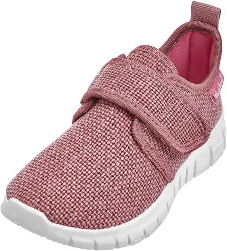 Playshoes Hausschuh Uni Unisex Kinder Hausschuh, Rosa, 30 EU - Hausschuhe mit flexibler, griffiger Sohle und Klettriemen für einfaches Anziehen. Strapazierfähiges Textil-Obermaterial, auch ideal als Freizeitschuh.