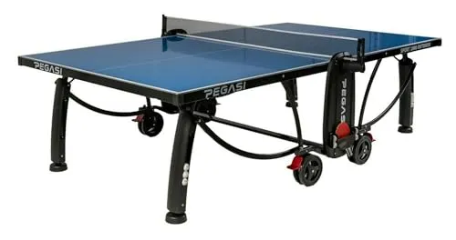 Pegasi Tischtennisplatte 1000 - Outdoor Spiele - Tischtennis - Outdoor Tischtennisplatte - Tischtennistisch Wetterfest - Tischtennisplatte Outdoor klappbar - Original - Blau