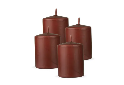 HS Candle Stumpenkerze Säulenkerze Ø7cm (4-tlg), Wachskerzen - unparfümierte Säulenkerzen - viele Farben/Größen