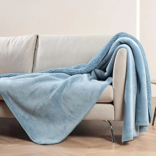 Bestlivings Wendedecke Teddyfleece XXL 150x200cm - Wohndecke aus Flanell & Sherpa Fleece, 450g/m² Qualität, waschmaschinenfest und trocknergeeignet – für ultimativen Komfort und stilvolle Akzente in Ihrem Zuhause.