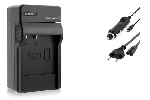 mtb more energy Ladegerät BLACK für Akku-Typ: Casio NP-40 Kamera-Ladegerät (600 mA, für Akku-Typ: Casio NP-40, 4,2V, für Akku-Typ: Casio NP-40)