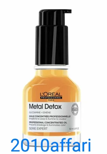 L'OREAL PROFESSIONNEL METAL DETOX Konzentriertes Öl - Haartherapien, -öle & -schutz, schützt das Haar vor Metallablagerungen und sorgt für strahlenden Glanz, perfekt für gefärbtes Haar.