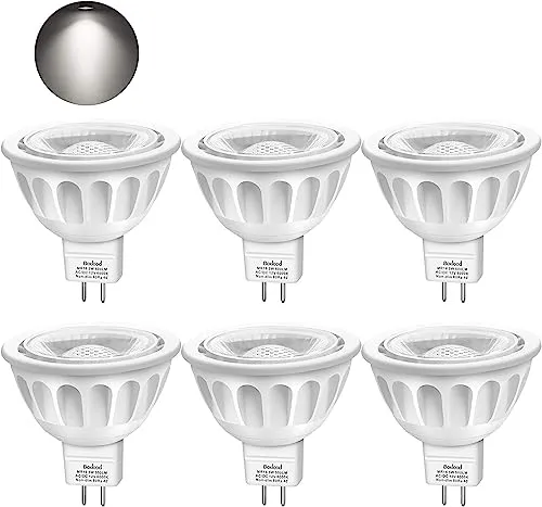 Boxlood LED MR16 12V GU5.3, 500LM, 5W Ersatz für 50W Halogenlampen, 6000K Kaltweiß, 40 ° Ausstrahlungswinkel, Nicht Dimmbar Longlife LED-Reflektorlampe, 6er Pack