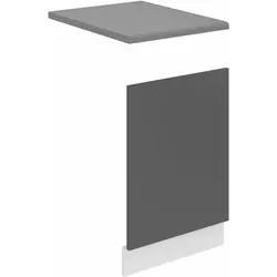 Belini Frontblende für Geschirrspüler 45 cm, Silber Matt