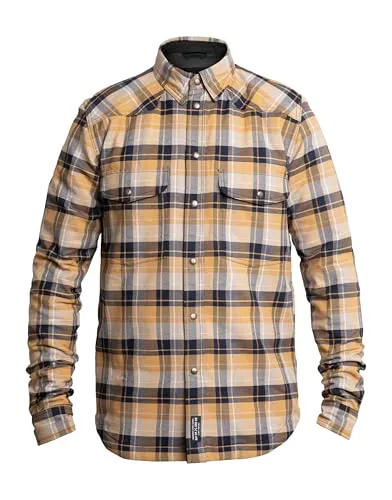 John Doe Motorradjacke Motoshirt Hemd beige 4XL - Motorradjacke aus 100% Baumwoll-Twill mit COOLMAX-Technologie für optimale Atmungsaktivität. Ideal für sportliche Fahrer, die Komfort und Stil suchen.