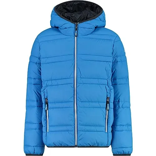 CMP Steppjacke Blau, Größe 176 für Kinder - Funktionsjacken für Kinder - wasserabweisend, mit Feel Warm Flock Wattierung und praktischen Reißverschlusstaschen für optimalen Komfort.