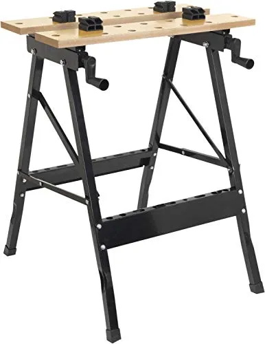 Höfftech Universal Werkbank, klappbar, mobil, 100kg, Arbeitstisch, Spanntisch, Sägetisch