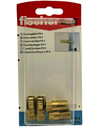 Fischer Messingdübel PA 4 M 8x25 VPE 4 Stück