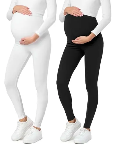 Be Mammy Umstandsleggings Lang Damen BE20-230 aus Baumwolle von Be Mammy