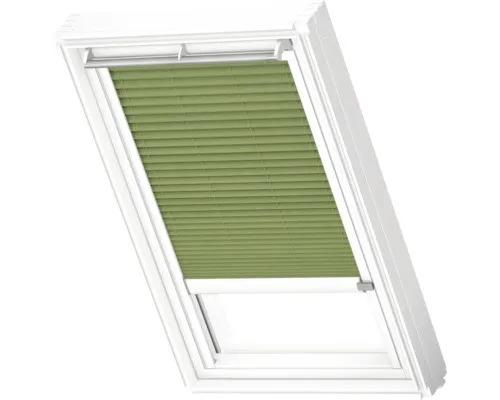 Produktbild VELUX Plissee Moosgrün 1280, Elektro, GG, weiße Schiene