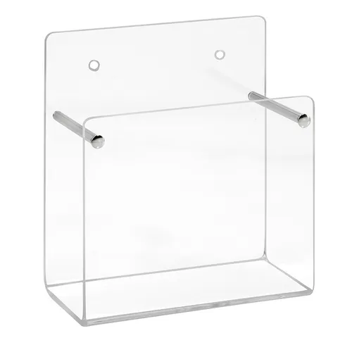 DIN A7 Wandprospekthalter im Hochformat aus Acrylglas, transparent - Zeigis®