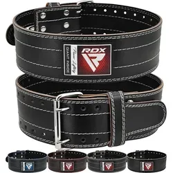 RDX Arbeitsstützgürtel 4 Zoll Leder für Gewichtheben - Rückenbandagen mit USPA-Zulassung, bietet optimale Lendenwirbelstütze und reduziert Ermüdung beim Training, ideal für Kniebeugen und Powerlifts.