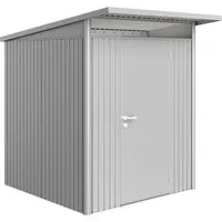 Biohort Gerätehaus AvantGarde® A1, Silber - Sicher und Stilvoll - Gartenhäuser: Hochwertiges Gerätehaus mit dreifachem Schließmechanismus für maximale Sicherheit und elegantes Design, ausgezeichnet mit dem reddot-Designaward.