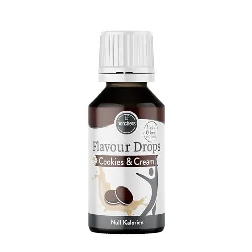 borchers Flavour Drops | Cookies & Cream | 0 Kalorien | Zum Kochen und Backen | 30 ml