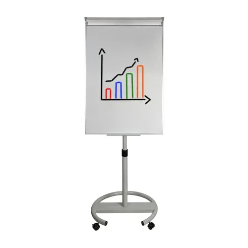 Magnetisches Flipchart Whiteboard - höhenverstellbar - 2in1 Whiteboard & Präsentationstafel