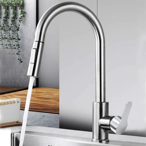 Küchenarmatur Ausziehbar Brause Wasserhahn Küche Spültischarmatur Mischbatterie