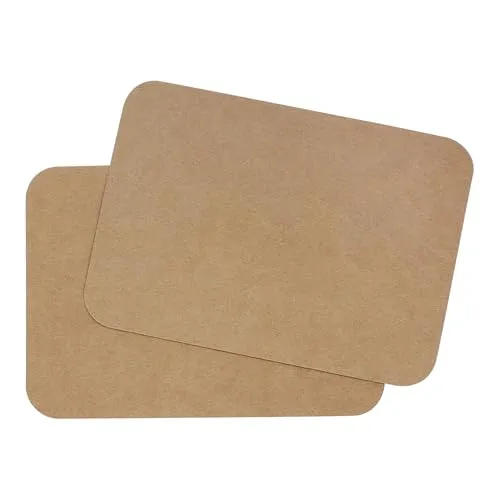DIN A6 Karten Set Blanko zum Basteln und Selbstgestalten wahlweise mit runden Ecken oder Vintage Kontur 300 g/m² Kraftpapier Graspapier Tonkarton Fotokarton (Kraftpapier rund, 100 Karten)