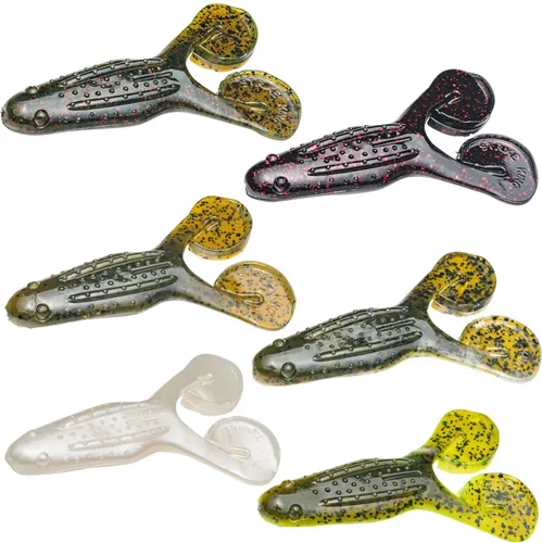 Strike King Rage Toad 10cm - 5 Gummifrösche, Strike King Farbe:Green Pumpkin