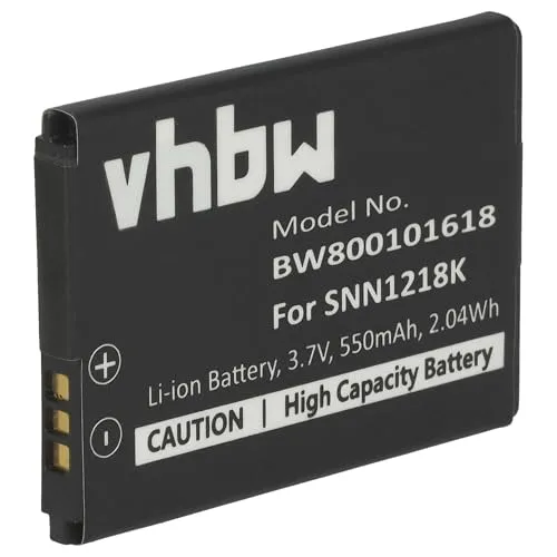 vhbw Akku kompatibel mit Motorola WX395 Handy Smartphone Telefon (550 mAh, 3,7 V, Li-Ion)