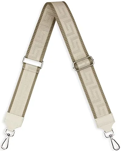 Frentree Schultergurt 5cm breit, Made in Italy, Schulterriemen für Taschen und Handtaschen, verstellbarer Taschengurt für Damen und Herren, DIY Zubehör S Beige