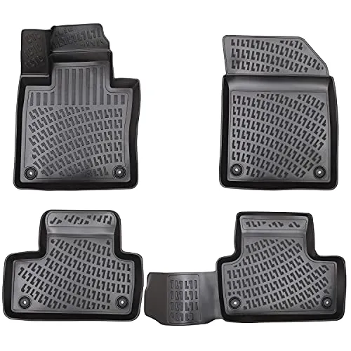 Elmasline 3D Gummimatten Set für Volvo V70 (2007-2016) - Maßgeschneiderte Fußmatten für Volvo V70 mit hohem Rand für optimalen Schutz. Strapazierfähig, pflegeleicht und geruchsneutral – ideal für den täglichen Einsatz.