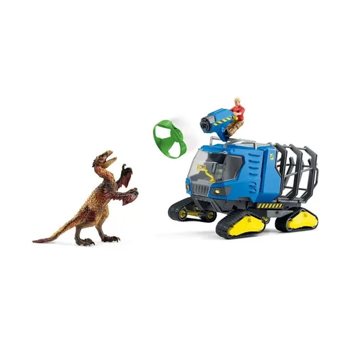 Schleich 42604 - Dinosaurier Track Vehicle mit Dakotaraptor, actiongeladenes Abenteuer für kreative Geschichtenerzähler und Dino-Fans