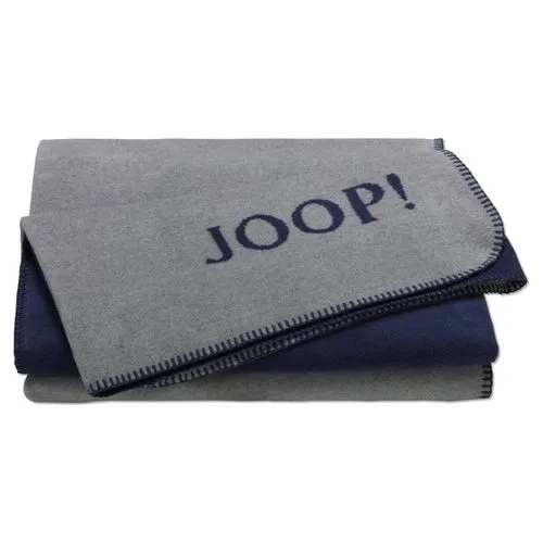 Joop! Wohndecke Uni-Doubleface Silber Navy in blau von JOOP! Living
