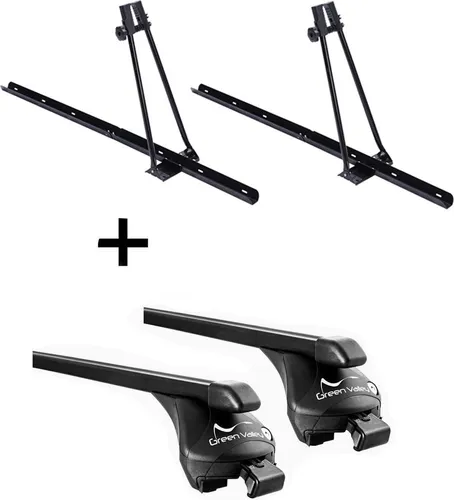 2x Fahrradträger ORION + Relingträger Quick Stahl L kompatibel mit für VW Golf Alltrack ab 2015