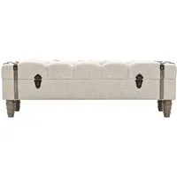 vidaXL Massivholz Truhenbank mit Stahl 111x34x37cm von vidaXL