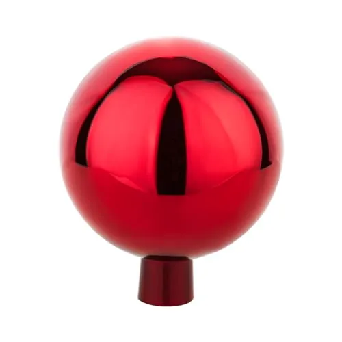 VERDOBA Rosenkugel rot - Handgefertigte Gartenkugel 15 cm - Gartenkugeln aus Glas in Handarbeit, ideal für farbenfrohe Akzente im Garten oder Innenbereich. Inklusive Befestigungsmaterial für sicheren Halt.