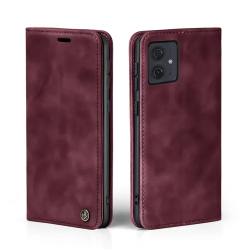 Handy Hülle für Motorola Moto G54 Klapp Magnet Smartphone Cover Case Rot