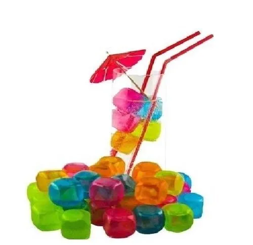 Eiswürfel Kunststoff bunt 25 Stück Getränke kühlen 15813