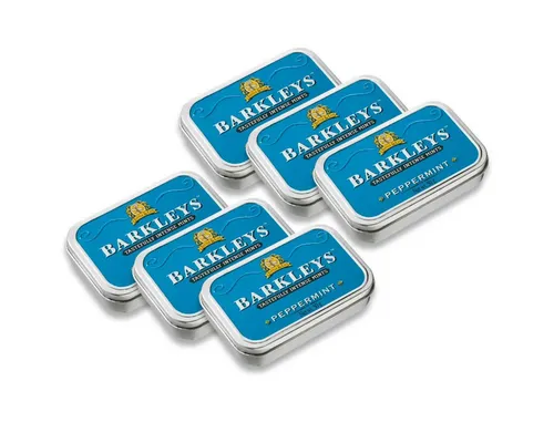 BARKLEYS Süßigkeit, Barkleys Peppermint Pfefferminz in einer Metalldose 50g 6er Pack