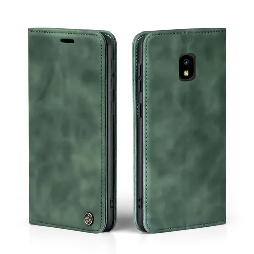 Handy Hülle für Samsung Galaxy J3 2017 Klapp Magnet Smartphone Cover Case Grün