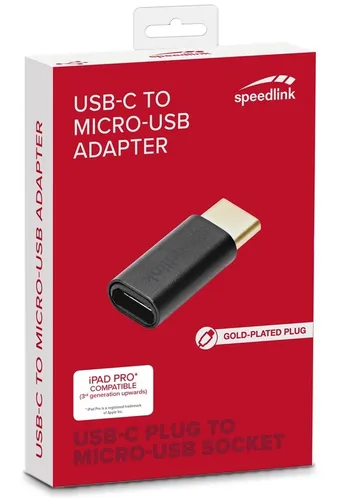 Speedlink Adapter micro-USB auf USB-C 3.1 Typ C zu Mikro-USB Wandler Konverter