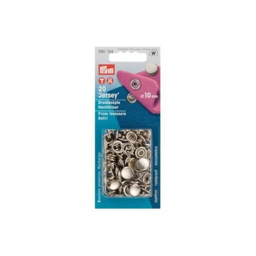 Prym NF-Nachfüllp. für 390120 MS gl. Kappe 10 mm silberfarbig