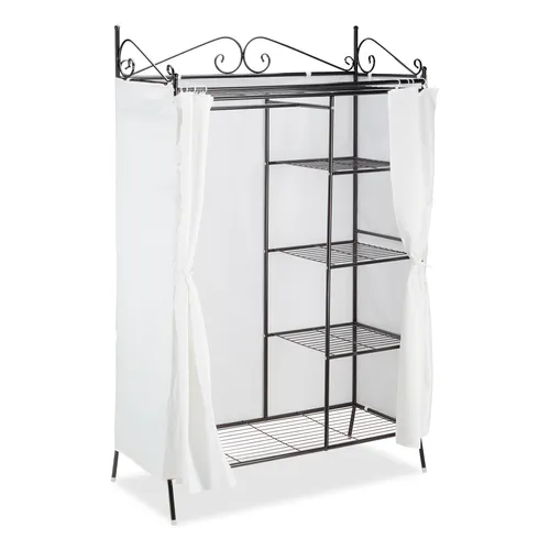 Metall Garderobe Country in schwarz von Relaxdays