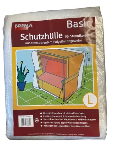 Strandkorb Schutzhülle Wetterfest Strandkorbhülle  Abdeckung L Hülle transparent