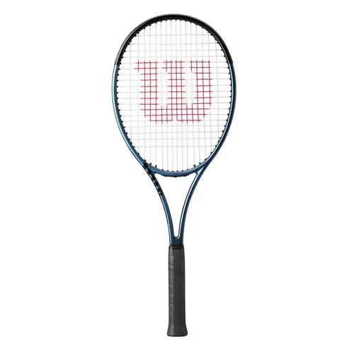 Wilson Tennisschläger Ultra Pro 16x19 V4.0 - Turnier blau, unbesaitet - Der Ultra Pro 16x19 v4.0 vereint elegantes Design und leistungsstarke Performance für fortgeschrittene Spieler. Mit dünnem Rahmen und grifflastiger Balance bietet er optimale Kontrolle und Topspin. Ideal für den professionellen Einsatz.