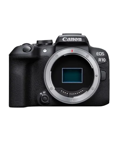 Canon EOS R10 - Spiegellose Hybridkamera mit 15 B/s, 4K Videos und Dual Pixel CMOS AF II, ideal für Abenteuer und Aufnahmen bei wenig Licht