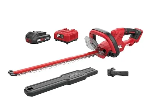 SKIL Akku-Heckenschere 20V 0429 CA – 50cm - Heckenschere mit 25% längerer Laufzeit dank „Keep CoolTM“-Technologie und Sägefunktion für Äste bis 20 mm. Ideal für müheloses Schneiden von Hecken und Sträuchern.
