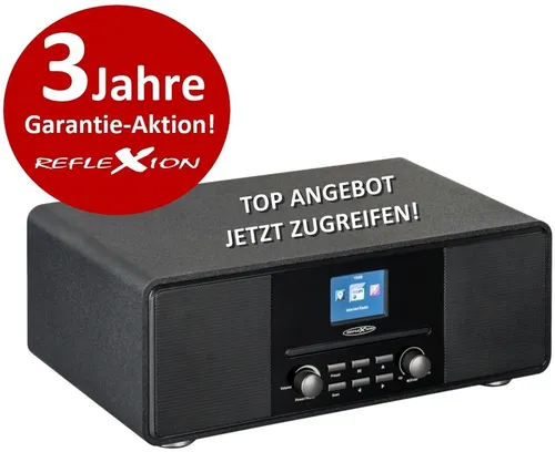 REFLEXION Internet DAB+ UKW-Radio HRA19INT - DAB+ und UKW Empfang, Bluetooth, Holzdesign und 160 Watt Leistung