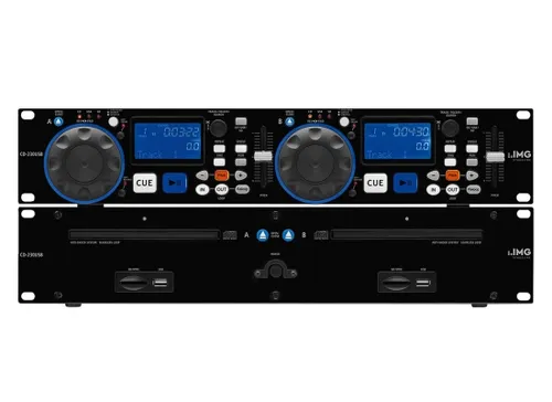 IMG STAGE LINE Dual-CD-Spieler CD-230USB - DJ-CD-/MP3-Player mit USB-Anschluss für einfaches Abspielen von Musik und ideal für professionelle DJs und Veranstaltungen.