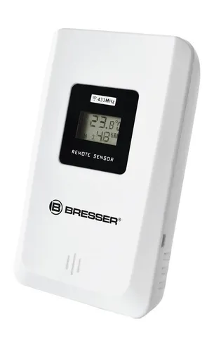 Bresser 7009994 Wetterstation Thermo-Hygro-Sensor - Wetterstationen mit 3CH Außensensor, misst Temperatur und Luftfeuchtigkeit, Funkübertragung bis 50m, ideal für präzise Wetterdaten.