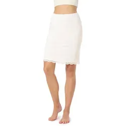 Bellivalini Unterrock Damen kurz aus Viskose BLV50-176 (1-tlg) mit Spitze beige L