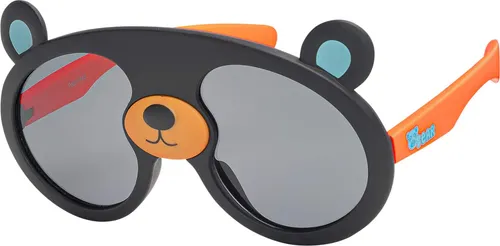 Jungen Mädchen Kinder Sonnen Brille Motiv Bärchen Brille 30458 Schwarz-Orange