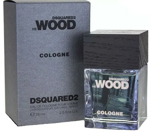 DSQUARED He Wood Cologne 75ML - Eau de Cologne Spray - Herren Eau de Cologne mit erfrischendem Duft, ideal für den modernen Mann, der Natürlichkeit und Stil schätzt.