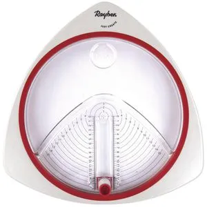 Rayher Kreisschneider 89770000, Ø 24-153mm, mit Klingenfach - Papierstanzer mit transparentem Sichtfenster und präziser Skalierung für exakte Schnitte. Inklusive Klingenmagazin für Ersatzklingen und rutschfester Unterseite für komfortables Drehen.